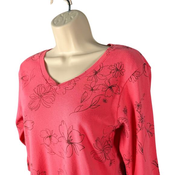 Fresh Produce 2pc Set Small Pink Floral Print V-neck Top Tiered Ruffle Skirt - Picture 4 of 16